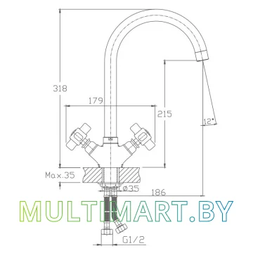 Смеситель Haiba HB4118 картинка 2